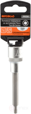 Головка (1/2";L=100mm) со вставкой TORX T27 (АвтоDело PRO) 39256