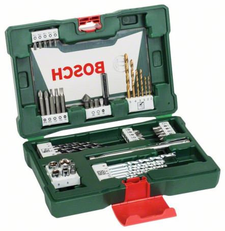 Set of TiN drills and a V-Line bit attachment with a magnetic grip of 48 pcs.