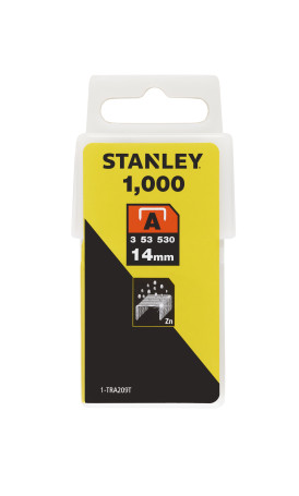 Stapler bracket Light Duty STANLEY 1-TRA209T, type A (5/53/530) 14 mm/9/16x1000 pcs.