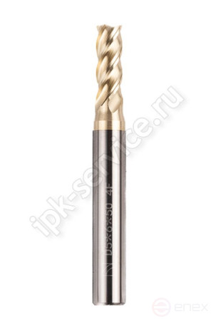 End milling cutter c/x tv.sp. f3 L=50 Z4 ZrN on stainless steel and titanium