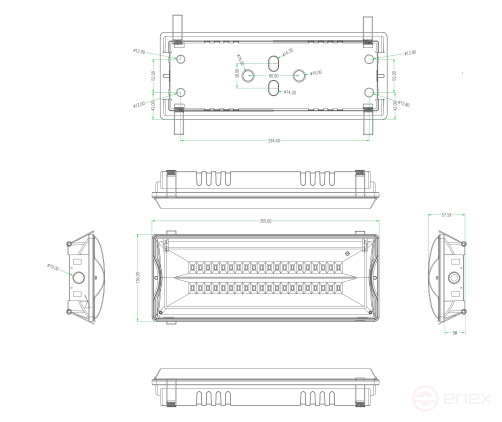 Emergency Lamp LED ERA DPA-301-0-65 Non-permanent 40LED 3H IP65