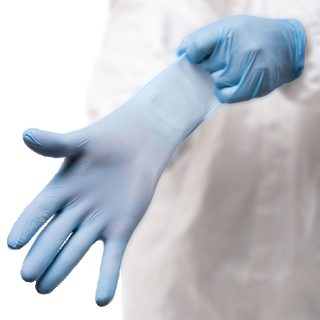 Puretech Neutrino nitrile gloves with textures. fingers 24cm, M, blue, 50 pairs/pack G1052