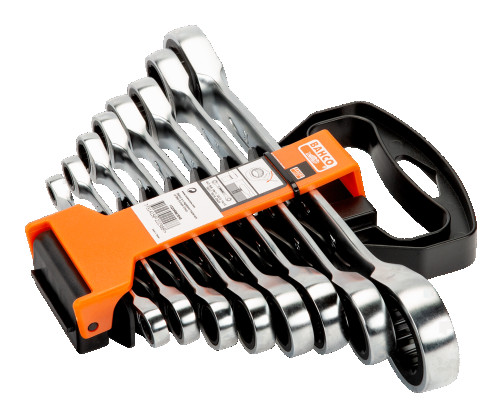 Set of cap wrenches with ratchet 6 - 24 mm, 8 pcs