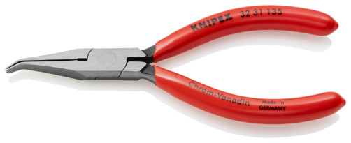 Pliers for adjusting the relay, wide flat sponges without a notch 34 mm under 40°, L-135 mm, black, 1-k handles