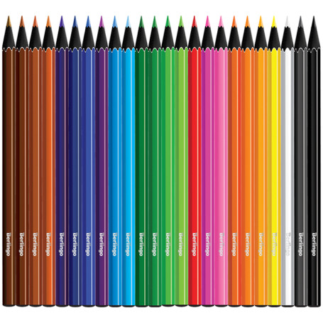 Colored pencils Berlingo "Magic Palace", 24 colors, ebony, sharpened, cardboard, European weight