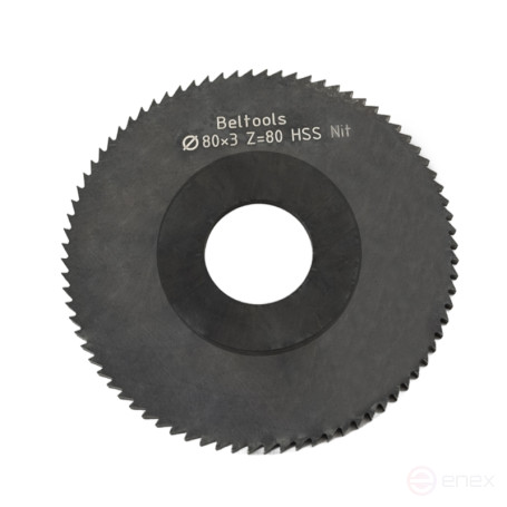 Фреза прорезная 80х3х22 Z=80 тип 1 со ступицей и ш/п HSS Nit ГОСТ 2679-93 Beltools