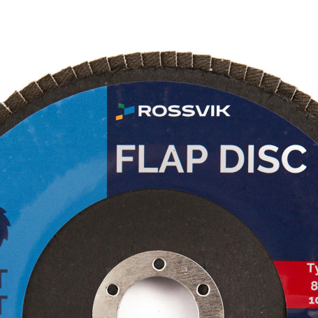 Круг шлифовальный лепестковый ROSSVIK 150*22мм 120 Grit. Тип29, Zr, 80м/с, 10200об/мин