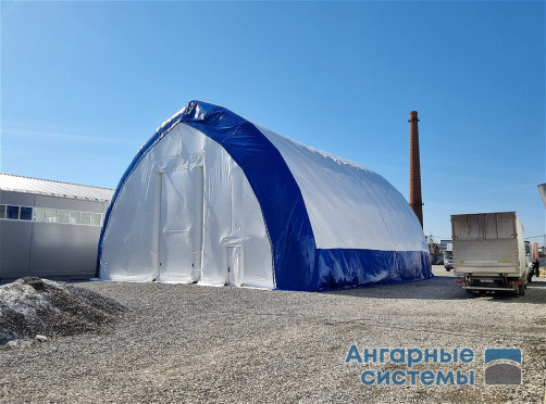 Monomakh pneumatic frame garage hangar with 7 m gate