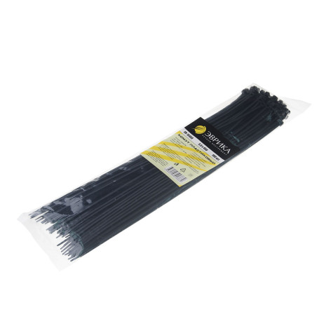 Plastic clamp ER-15450 black 5.0x 450mm universal (100 pcs) EUREKA /1/200