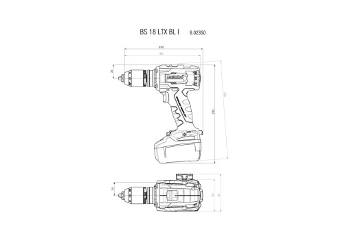 Аккумуляторная дрель-шуруповерт BS 18 LTX BL I, 602350800