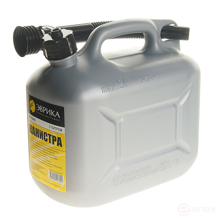 Канистра ER-75005 полиэтиленовая с носиком-лейкой 5л ЭВРИКА /1/3