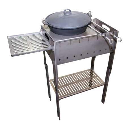 Collapsible grill with a table and a stand for a 2mm cauldron, bag (T-M-S-PK) Tonar