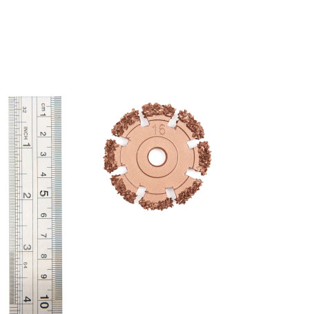 NS05-2116-RF roughened disc, d50x6mm, AH 3/8"-24 thread, 16 Grit