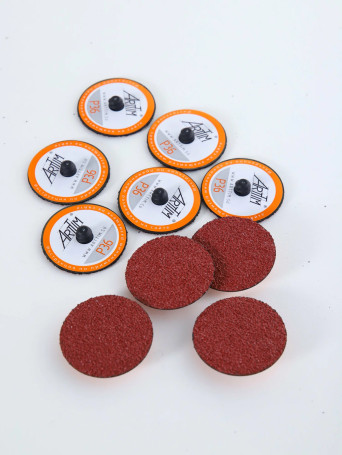 Fiber ceramic disc P80 75 mm. set of 5 pcs.