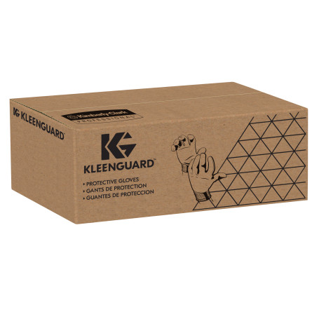KleenGuard® G40 Latex Coated Gloves - Customized design for left and right hands / Grey and Black /7 (5 packs x 12 pairs)