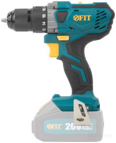 Acc power drill. 20 V; 0-400/1400 rpm; 40 Nm; 1.4 kg; Res. tilt, without battery; box