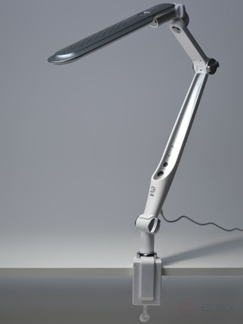 Настольный светильник ЭРА NLED-496-12W-S светодиодный на струбцине серебро