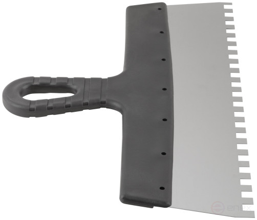 Шпатель фасадный нержавеющий зубчатый 350 мм / зуб 8 мм