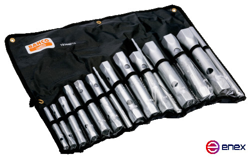 Набор двухсторонних торцевых ключей и ступенчатым воротком, 12 шт