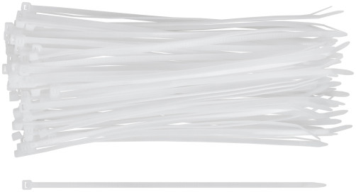Хомуты нейлоновые для проводов, белые 100 шт., 4,8х250 мм