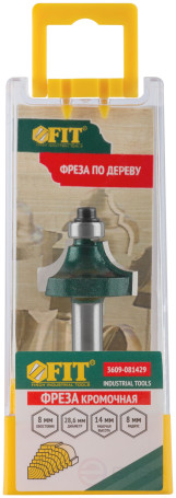 Фреза кромочная калевочная с нижним подшипником DxHxL=28,6x14x52 мм