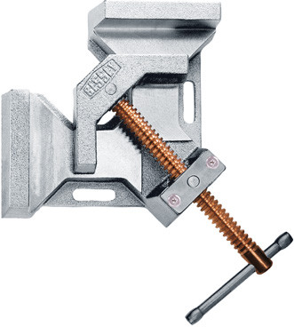 WSM12 Angle clamp for welding, 90°, 2 x 120, max. passage 100 mm, copper coating of the screw prevents sticking splashes during welding