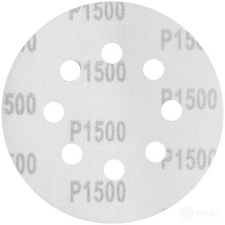 Круги шлифовальные с отверстиями (липучка), алюминий-оксидные, 125 мм, 5 шт. Р 1500