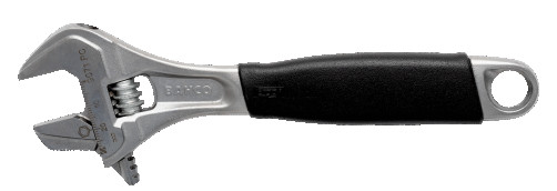Paзводнoй реверсивный ключ с захватом для труб ERGO, хромированный, длина 158/захват 21 мм, резиновая рукоятка