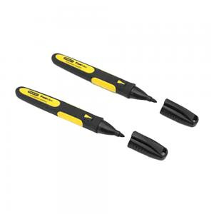 Set of 2 black FatMax markers with a pointed tip STANLEY 0-47-312