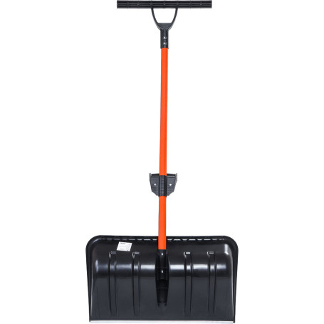 Snow scraper shovel "Ratnik" with a T-shaped plastic handle and a power handle in disassembled form