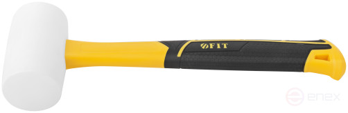 Киянка резиновая белая, фиберглассовая ручка 50 мм (340 гр)
