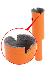 Алмазная коронка MESSER TETRIS по керамограниту диаметр 18 мм длина 35 мм