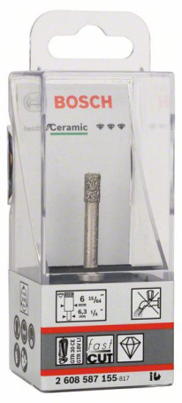 Best for Ceramic Diamond Drills for Dry Drilling 6 x 35 mm