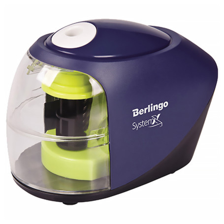 Electric sharpener Berlingo "SystemX" 1 hole, with container, cardboard. packaging