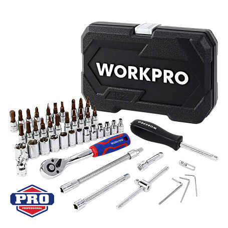 1/4" 46pcs WP202540 WORKPRO Tool Kit