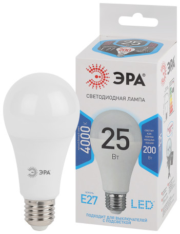 LED lamp ERA STD LED A65-25W-840-E27 25W bulb neutral white light E27