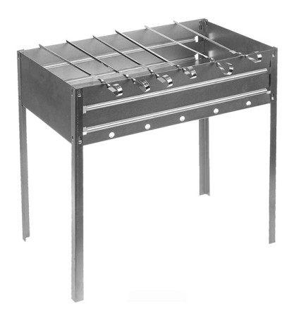 Collapsible grill 500x300x140x0.5 (in a box) +5 skewers