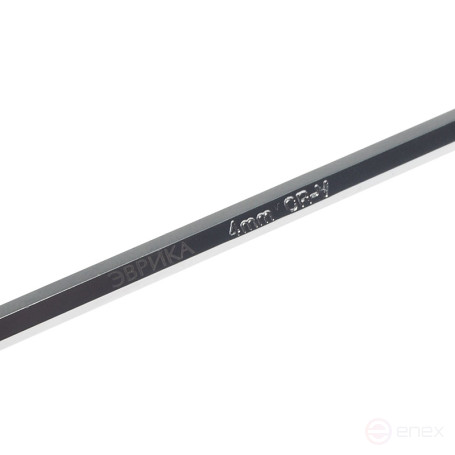 Ключ шестигранный 4мм ER-76504L: Г-образный удлиненный с шаром ЭВРИКА /1/16/128