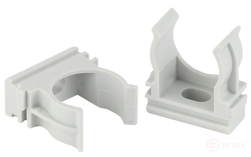 Крепеж-клипса ЭРА CLIP-25-10 для трубы cерый d25мм 10шт