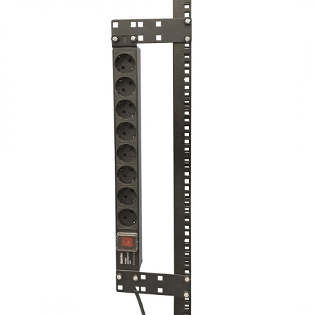 PMV1-RAL9005 Кронштейн для крепления 19 дюймового и вертикального оборудования сбоку стоек (2 шт. в комплекте)
