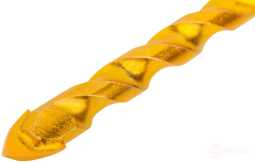 Сверло универсальное по кафелю, стеклу, керамограниту, бетону, кирпичу, трехгранный хвостовик, 10 х 115 мм