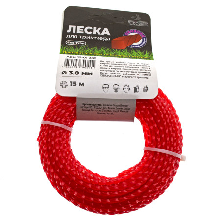 Леска витой квадрат 3.0мм х 15м, Чеглок (10/120)