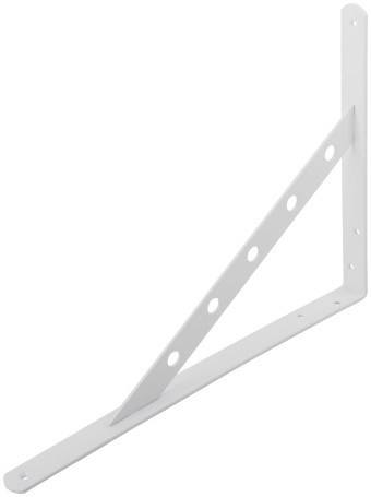 Corner bracket reinforced white 350x250mm