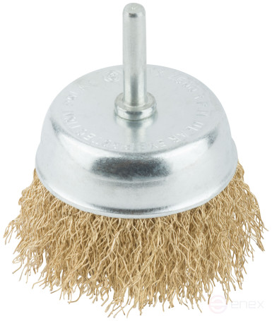 Bowl type, with pin, 75 mm latuned steel wavy wire