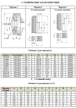 Патрон токарный ф 400 мм 3-х кул. 7100-0045П (К11-400\C11)