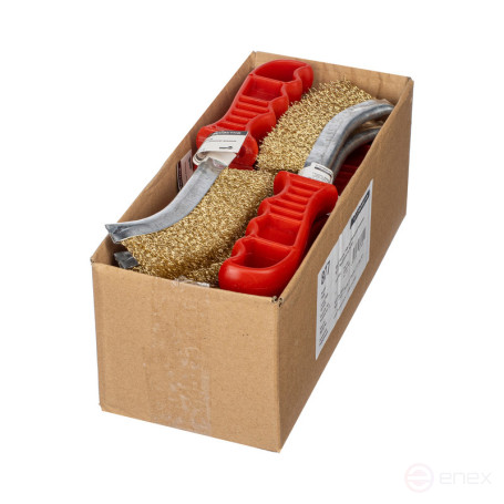 Щетка 877 ручная гофр. ЛАТУНЬ , пластиковая ручка Эксперт BS 0,3 уп. 1/12/120