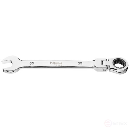 Key combined with ratchet 30 mm