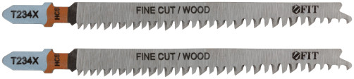 Полотна по дереву, HCS, шлифованные под свободным углом зубья, 116/91 мм, переменный шаг (T234X), 2 шт.