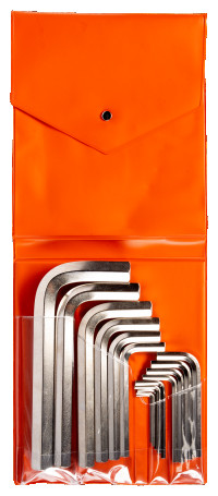 Набор шестигранных Г-образных ключей 2 - 22 мм, 15 шт, никелированные