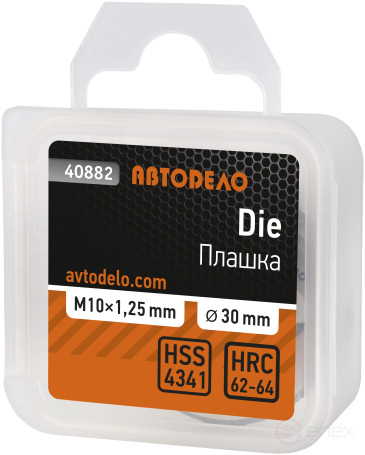 Die M10*1.25mm D-30mm HSS4341 (Avtodor) 40882